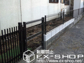 のフェンス・柵 ハイグリッドフェンスUF8型 フリーポールタイプ 施工例