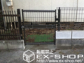 の門扉 ハイグリッド門扉N8型 片開き 柱使用 施工例