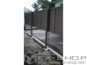 のフェンス・柵 プリレオR5型フェンス アルミ多段柱施工 施工例