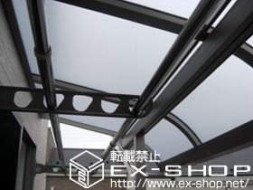 のバルコニー・ベランダ屋根 ライザーテラス R型 屋根タイプ 単体　積雪〜20cm対応 施工例