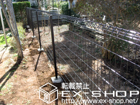 のフェンス・柵 イーネットフェンス1F型 自由柱タイプ 施工例