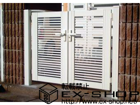 の門扉 プリレオ R1型 両開き 柱使用 施工例