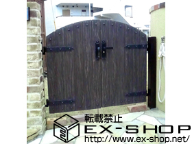 の門扉 ボレロ3型 両開き 75角柱使用 施工例