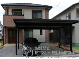 のカーポート ジーポートneo Aタイプ 2台用 積雪〜100cm対応 施工例