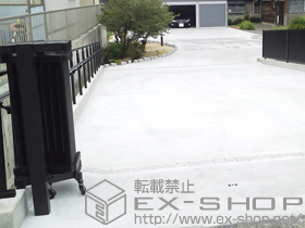 のカーゲート シャレオ伸縮2型　両開き　ノンレールタイプ 施工例