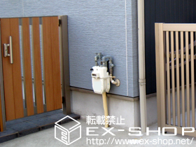 の門扉 ライフモダンII SA型 片開き 柱使用 施工例