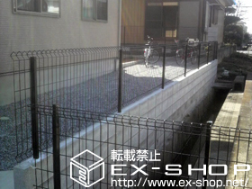 のフェンス・柵 イーネットフェンス1F型 自由柱タイプ 施工例