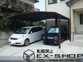 のカーポート カーブポートシグマIII ワイド 積雪〜30cm対応 施工例