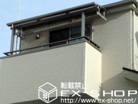 のバルコニー・ベランダ屋根 ライザーテラスII F型 屋根タイプ 単体　積雪〜20cm対応＋吊り下げ式物干し ショート 標準　2本入り 施工例