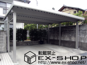 のカーポート ジーポートneo Bタイプ 2台用 積雪〜100cm対応 施工例