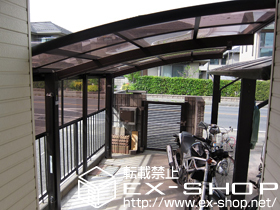 のカーポート カムフィNex R　積雪〜20cm対応＋側面パネル1段用　 施工例