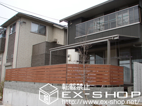 のフェンス・柵 ライフモダンII YS型フェンス 複合色 フリーポールタイプ 施工例