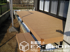 のウッドデッキ リウッドデッキ 200 単体＋独立式リウッドステップ 施工例