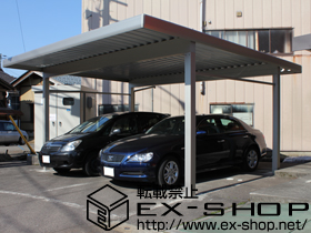 のカーポート ジーポートneo Aタイプ 2台用　積雪〜100cm対応 施工例