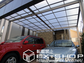 のカーポート エックスルーフ ワイド 積雪〜20cm対応 施工例