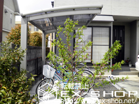 のサイクルポート・駐輪場 カーブポートシグマIII ミニ 積雪〜30cm対応 施工例