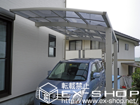 のカーポート プレシオスポート 積雪〜20cm対応＋収納式物干し ロング（2本入） 施工例