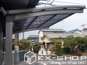 のサイクルポート・駐輪場 カーブポートシグマIII ミニ 積雪〜30cm対応＋カーブポートシグマIII 樋加工用部材一式 施工例