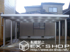 のカーポート ジーポートneo Bタイプ 2台用 積雪〜100cm対応 施工例