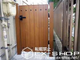 の門扉 スタンダード門扉4A型 片開き 門柱仕様 施工例