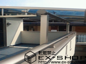 のバルコニー・ベランダ屋根 ヴェクターテラス F型 屋根タイプ 単体　積雪〜20cm対応＋吊り下げ物干し　標準　2本入 施工例