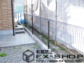 のフェンス・柵 イーネットフェンス1F型　自由柱タイプ 施工例