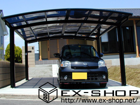 のカーポート カーブポートシグマIII ワイド 積雪〜20cm対応 施工例