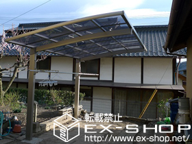 のカーポート カーブポートシグマIII 積雪〜20cm対応＋収納式物干し ロングタイプ（2本入） 施工例