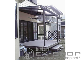 のテラス屋根 ライザーテラスII R型 テラスタイプ 単体 積雪〜20cm対応 施工例