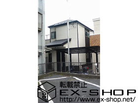 のカーポート プレシオスポート 積雪〜20cm対応＋収納式物干しセット2型 2本入り 施工例