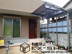 のサイクルポート・駐輪場 カーブポートシグマIII ミニ 積雪〜30cm対応＋サイドパネル H500+500 施工例