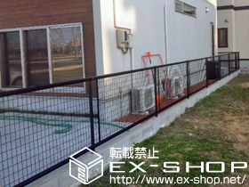 のフェンス・柵 レスティナメッシュフェンス2型 自由柱施工 施工例