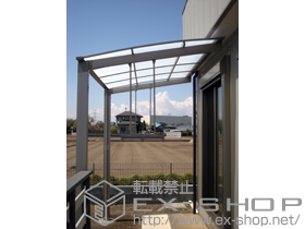 のカーポート エックスルーフ 独立前上がり　積雪〜20cm対応 施工例