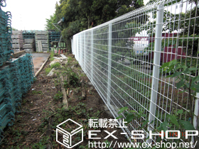 のフェンス・柵 メッシュフェンス G10 自由柱方式 施工例