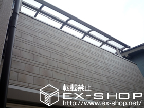 のバルコニー・ベランダ屋根 ライザーテラスII R型 屋根タイプ 単体　積雪〜20cm対応＋吊り下げ物干し　標準　2本入 施工例