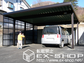 のカーポート レオンポートneo DX 2台用 積雪〜50cm対応 施工例