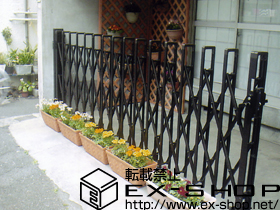 のカーゲート トリップゲート PB型 ノンレール 片開き 施工例