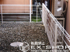 のフェンス・柵 イーネットフェンス1F型 自由柱タイプ 施工例