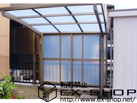 のサイクルポート・駐輪場 カーブパークシグマIII パネル1面囲い 積雪〜20cm対応 施工例