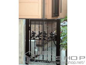 の門扉 ディズニー門扉ミッキーC型 片開き　角門柱式 施工例