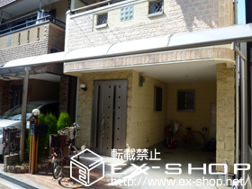 のテラス屋根 ライザーテラスII R型 テラスタイプ 単体　積雪〜20cm対応 施工例