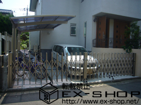 のカーゲート アルシャインII M型 Aタイプ ノンレール 両開き 施工例