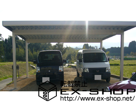 のカーポート レオンポートneo 2台用 積雪〜50cm対応 施工例