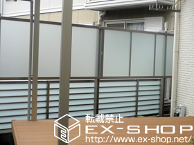 のフェンス・柵 シャレオR P型フェンス アルミ多段柱施工 施工例