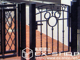 の門扉 ディズニー門扉 ミッキーA型 片開き 門柱仕様 施工例