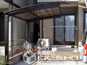 のサイクルポート・駐輪場 カーブポートシグマIII ミニ 積雪〜30cm対応 施工例