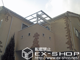 のバルコニー・ベランダ屋根 ヴェクターテラス F型 1500 屋根タイプ 単体　積雪〜50cm対応+自在垂木掛ユニット 施工例