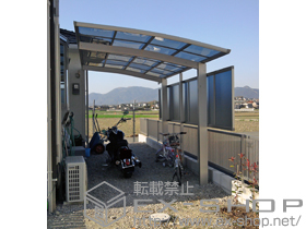 のカーポート プレシオスポート 積雪〜20cm対応＋サイドパネル1段用 施工例