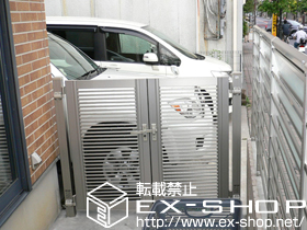 の門扉 プリレオＲ1型 両開き 柱使用 施工例