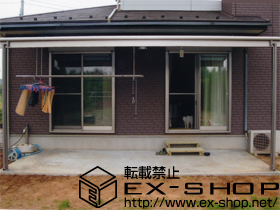 のテラス屋根 ライザーテラスII F型 テラスタイプ 単体 積雪〜20cm対応 施工例